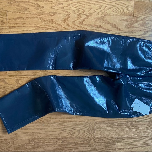 AGOLDE Recycled Leather 90's Pinch Waist in Bleu - Picture 3 of 5